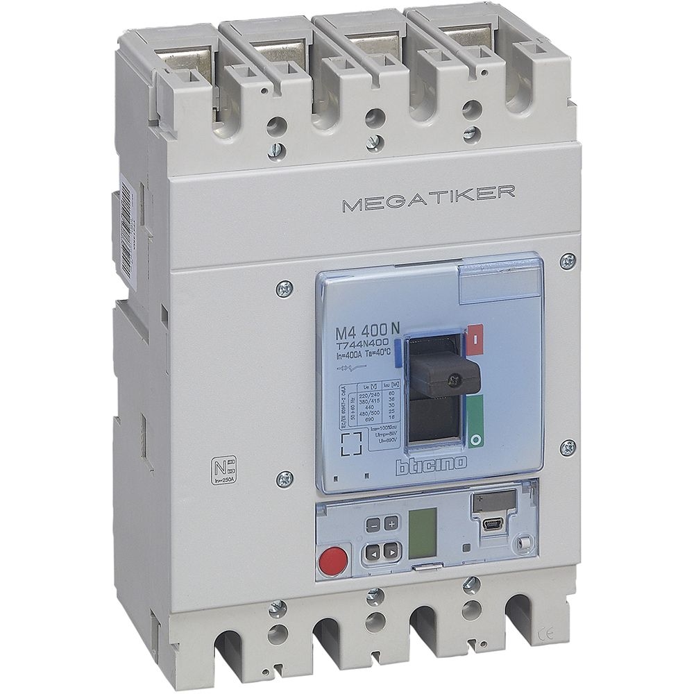 Interruttore Scatolato Megatiker M4 630N Elettronico 4P BTICINO T744N630M