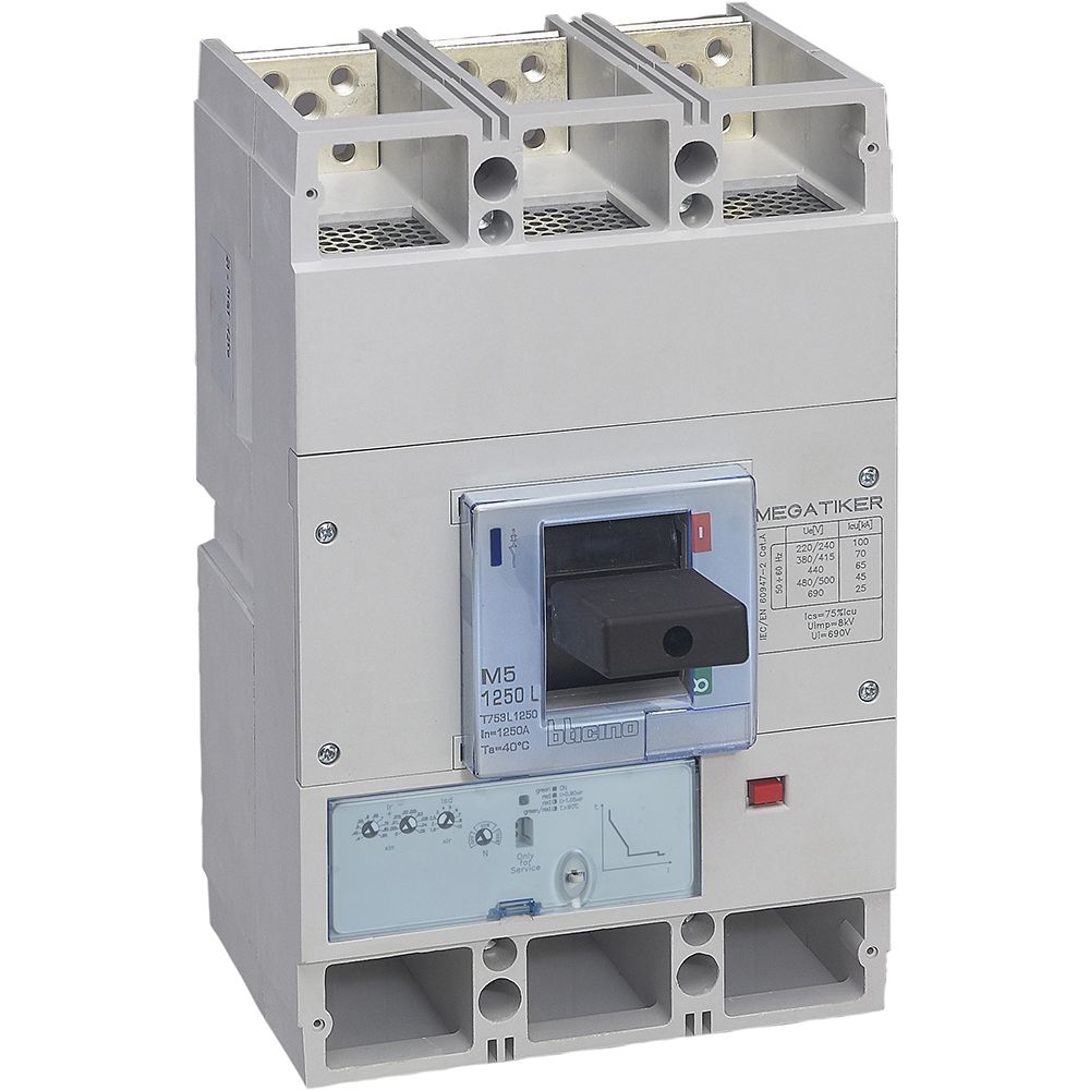Interruttore Scatolato Megatiker M5 1600L Elettronico 4P BTICINO T753L1250EB