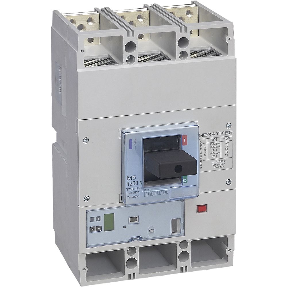Interruttore Scatolato Megatiker M5 1600N Elettronico 3P BTICINO T753N1250MT