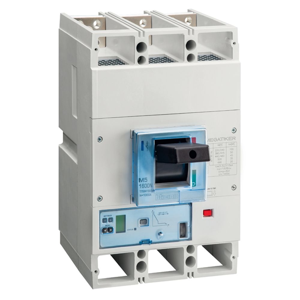 Interruttore Scatolato Megatiker M5 1600N Elettronico 3P BTICINO T753N800M