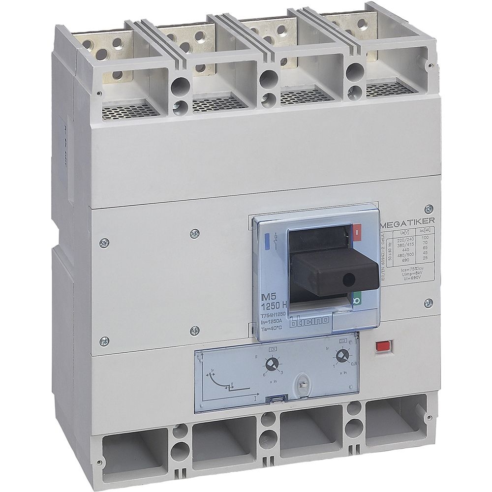 Interruttore Scatolato Megatiker M5 1600H Magnetotermico 4P BTICINO T754H800