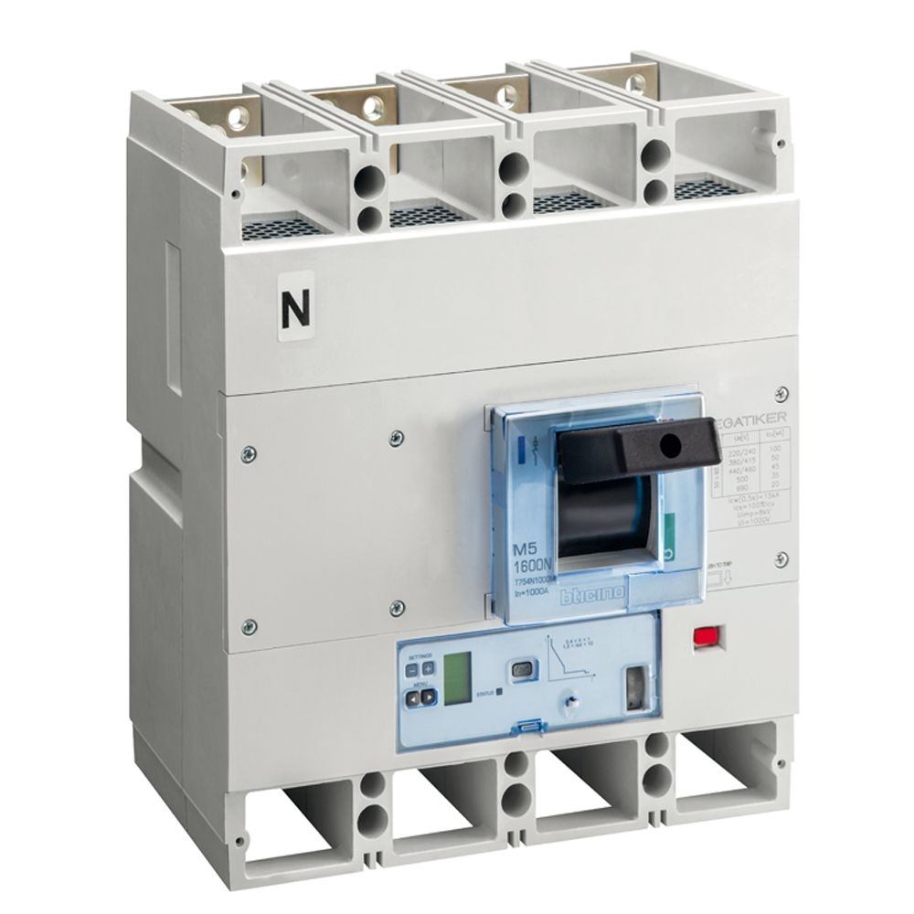 Interruttore Scatolato Megatiker M5 1600N Elettronico 4P BTICINO T754N1600M