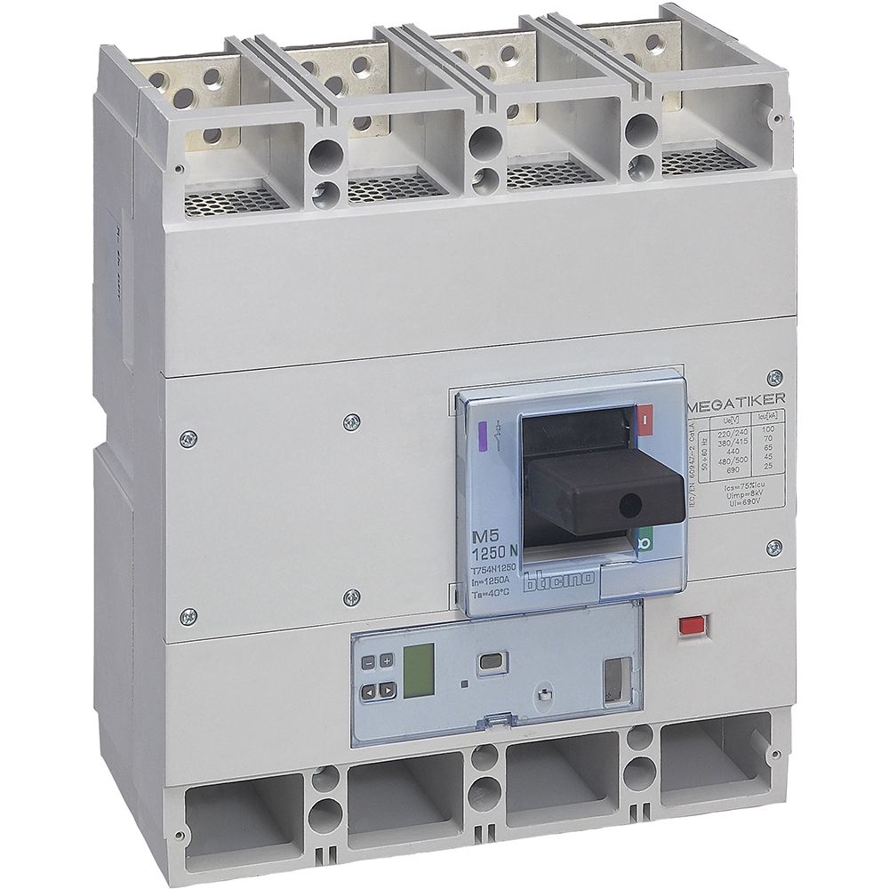 Interruttore Scatolato Megatiker M5 1600N Elettronico 4P BTICINO T754N1600MT