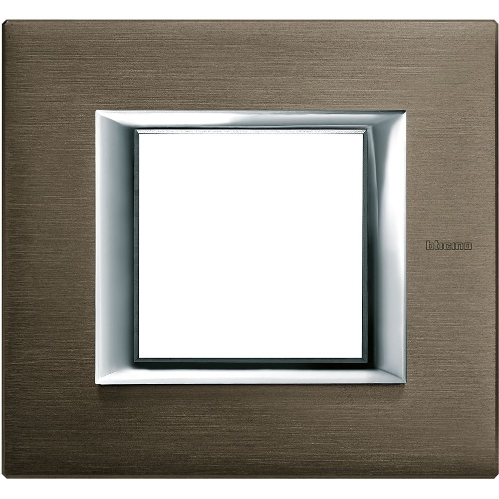 Placca Rettangolare Axolute 2 Moduli BTICINO HA4802BR
