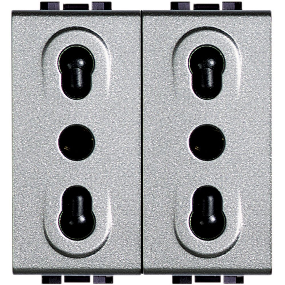 Presa Duplex Bipasso 2P+T 10/16A 250Vac BTICINO NT4180/2