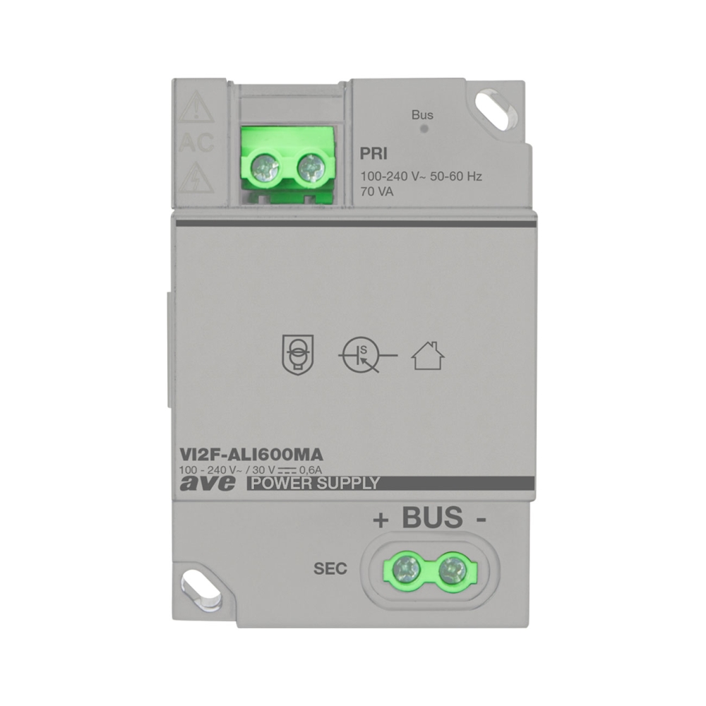 Alimentatore Videocitofono 30V 600Ma - 2 Fili AVE VI2F-ALI600MA