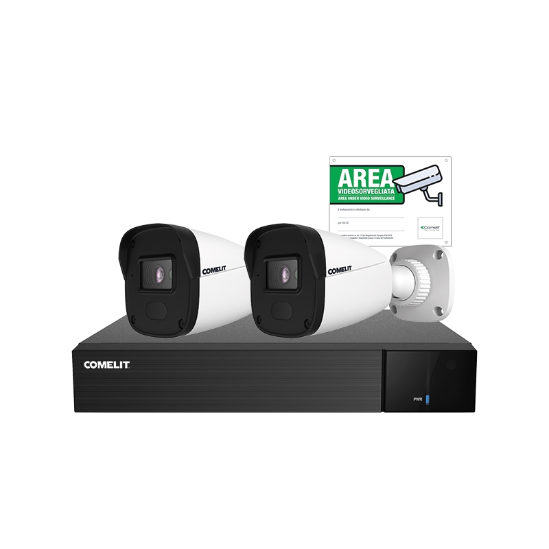 Kit Ip Ipnvr004N06Pa, 2X Ipbcamn04F01A, Acc COMELIT IPKIT004N05PA