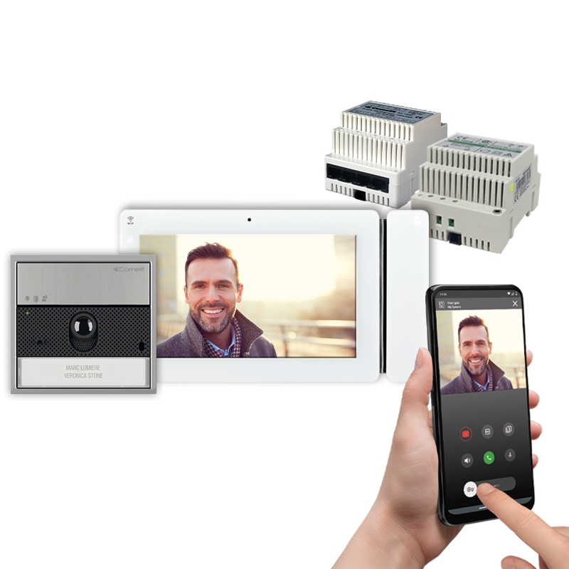 Kit Mono Ultra Da Parete Maxi 7" Wi-Fi Vip COMELIT KVU8507