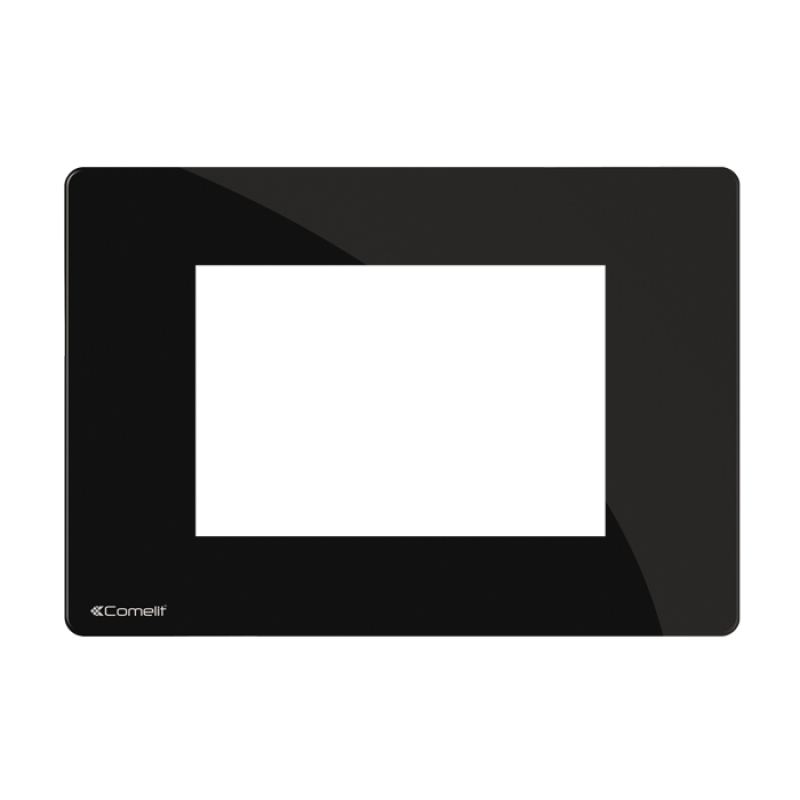 Placca Absolute Black One Comp Vimar Eikon 3 Moduli COMELIT ONE/PB/VE3