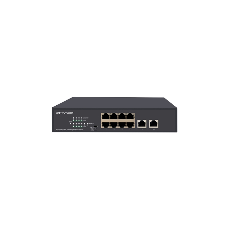 Switch 8 Porte Poe + 2 Uplink 10/100 COMELIT IPSWP08N100A