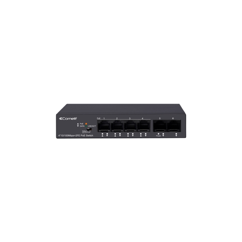 Switch 4 Porte Poe + 2 Uplink 10/100 COMELIT IPSWP06N100A