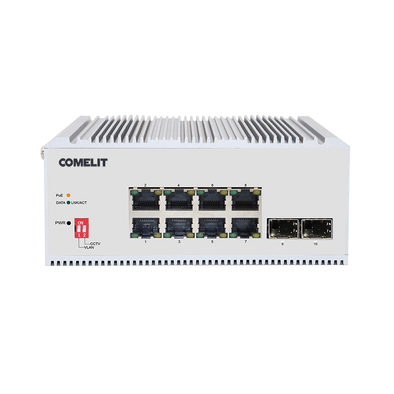 Switch 8 Porte Poe + 2 Sfp Gigabit Din COMELIT IPSWP10N02A