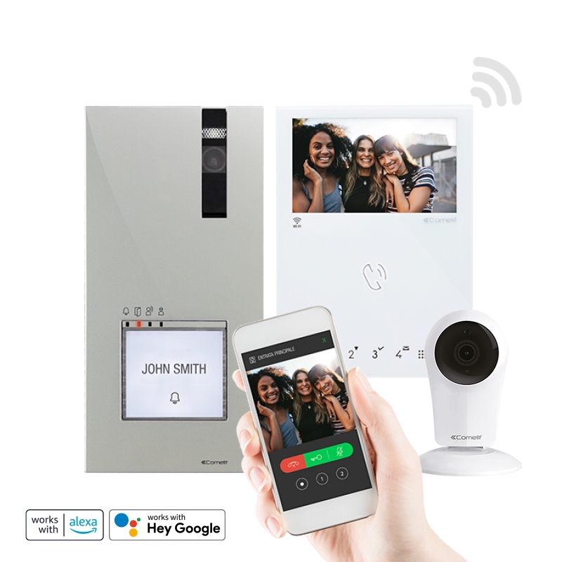Kit Quadra, Mini Wi-Fi 2 Fili E Telecamera COMELIT 8451V/CAM