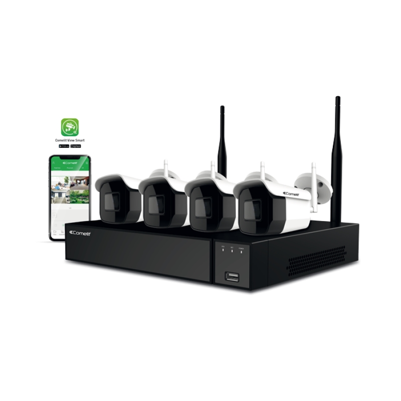 Kit Wi-Fi, Nvr, 4 Ipc Bullet 2Mp, Hdd 1Tb COMELIT WIKIT004S02NB