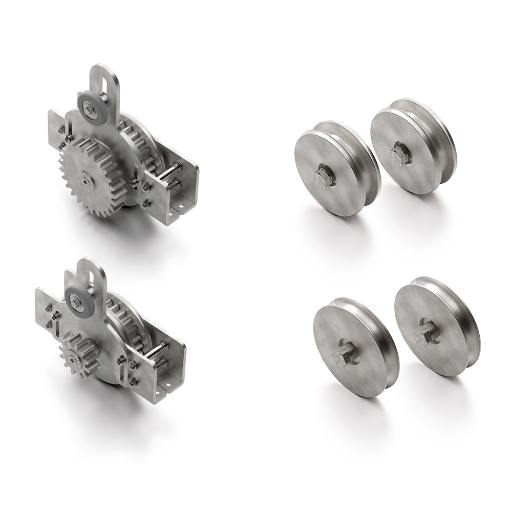 Kit Ranger Per Cancello Telescopico A Tre Ante Diamentro 120 E Tubolare Da 80 COMUNELLO RG3-120.80 11500452 001