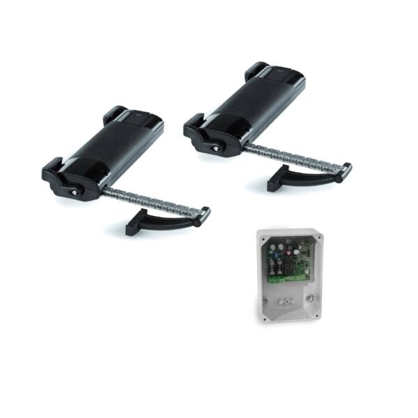 Kit Installazione 2 Attuatori C=380 Nero COMUNELLO SMART TWIN 230V MKSMART20H0B01