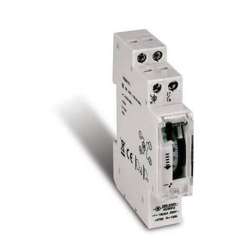 Interruttore Orario 1 Din Giornaliero Cav 15' Con Rc PERRY ELECTRIC 1IO0171