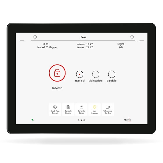 Tastiera Touchscreen Ergo-T Pro KSENIA KSI2100042.302 Allarme Antifurto Antintrusione