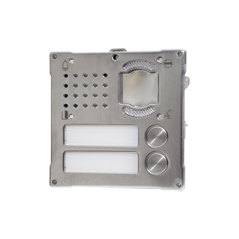 Modulo Predisposto Per Gruppi A/V, 2 Pulsanti, Serie Ikall COMELIT 3268I/2