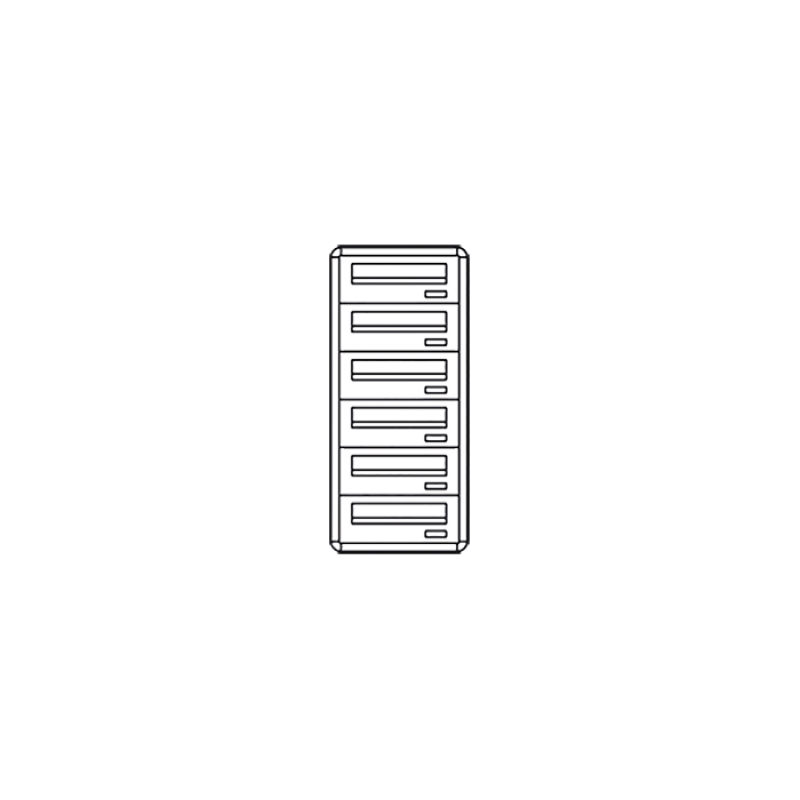 Casellario Postcom, 6 Cas.Post. Oriz, Prel.Ante., Esterna COMELIT 3276/OAE