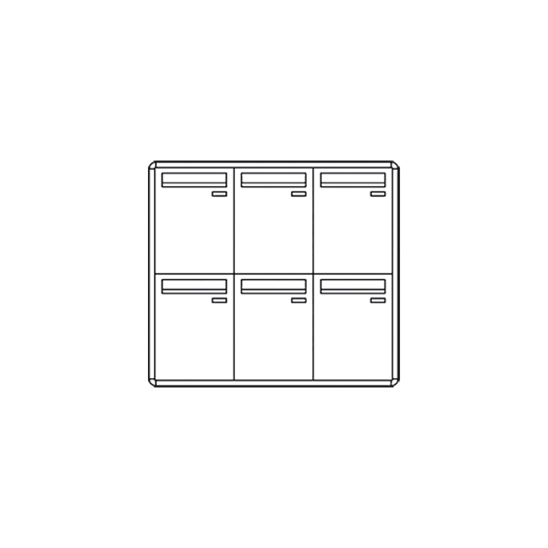 Casellario Postcom, 6 Cas.Post. Vert, Prel.Ante., Esterna COMELIT 3276/VAE