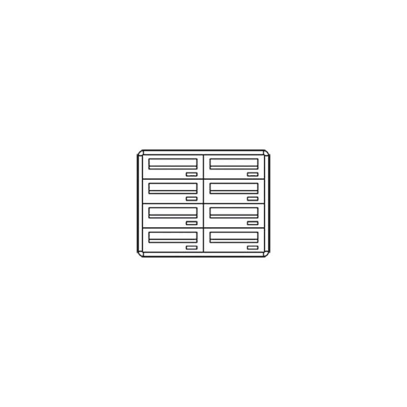 Casellario Postcom, 8 Cas.Post. Oriz, Prel.Poste., Piantana COMELIT 3278/OPP