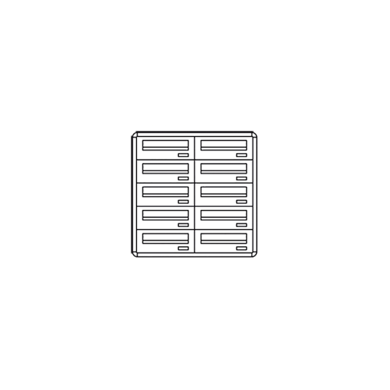 Casellario Postcom, 10 Cas.Post. Incli, Prel.Poste., Incasso COMELIT 3280/IPI
