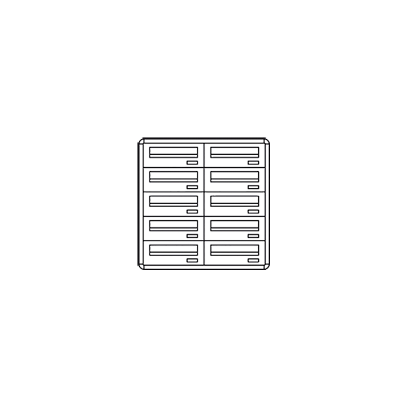 Casellario Postcom, 10 Cas.Post. Oriz, Prel.Ante., Piantana COMELIT 3280/OAP
