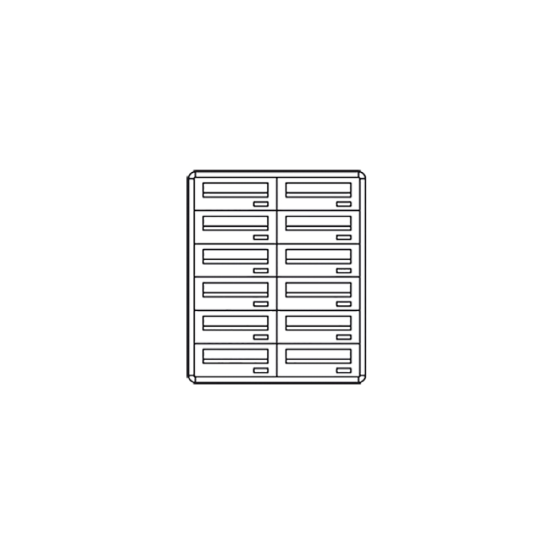 Casellario Postcom, 12 Cas.Post. Oriz, Prel.Ante., Esterna COMELIT 3282/OAE