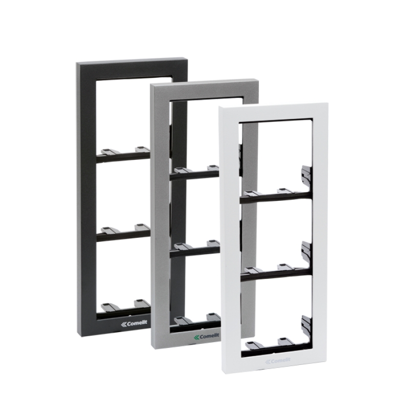 Telaio 4 Moduli Serie Ikall Con Cornice Colore Bianco COMELIT 3311/4W