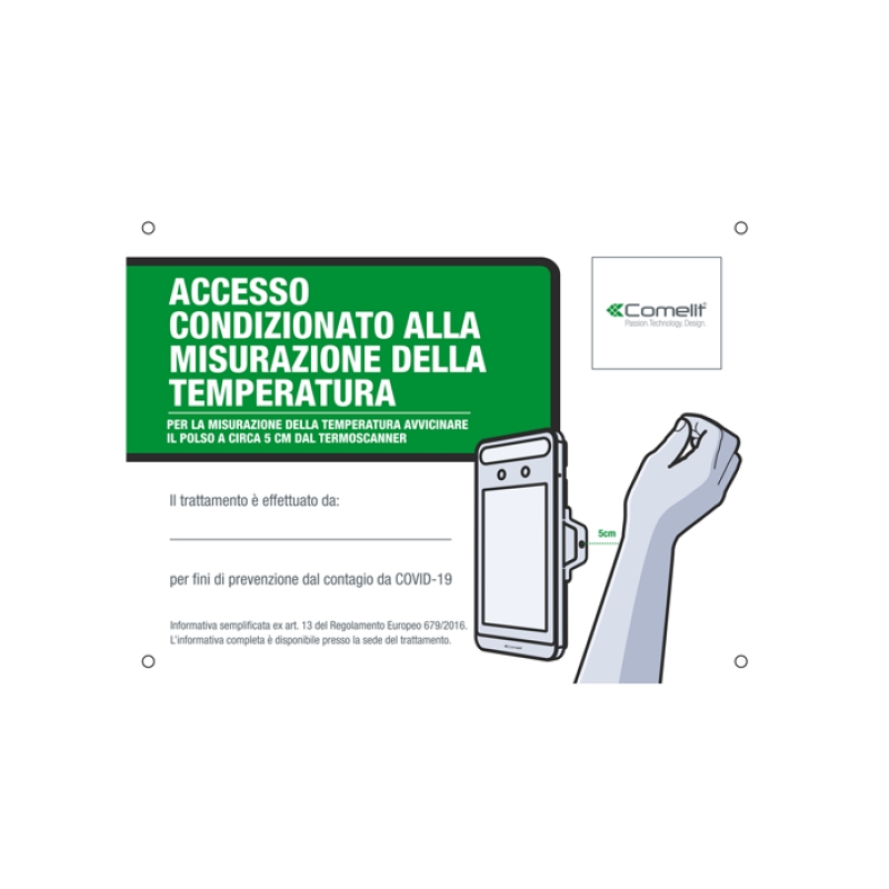 Cartello Misurazione Temperatura It COMELIT 43700A
