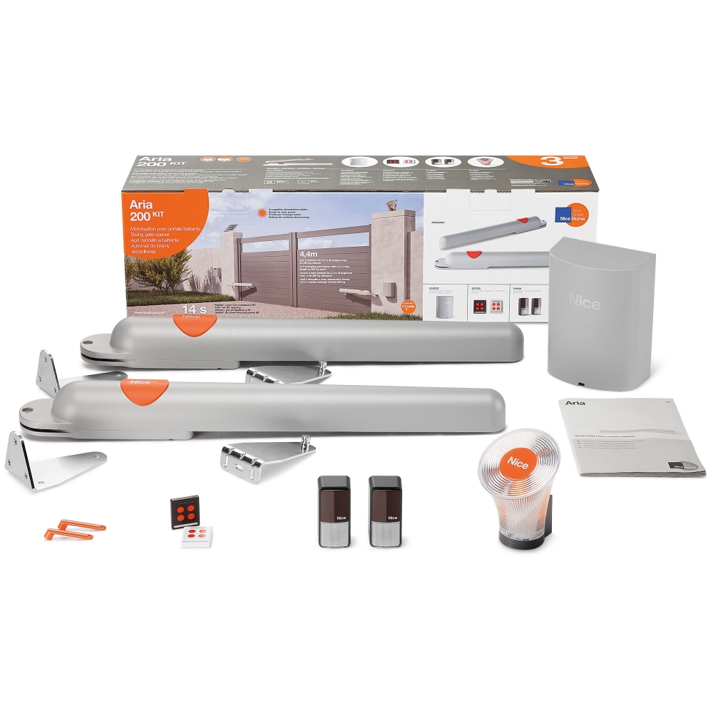 Kit A Vite Senza Fine Per Cancelli 2 Ante Battenti Nicehome NICE ARIA 200 KIT