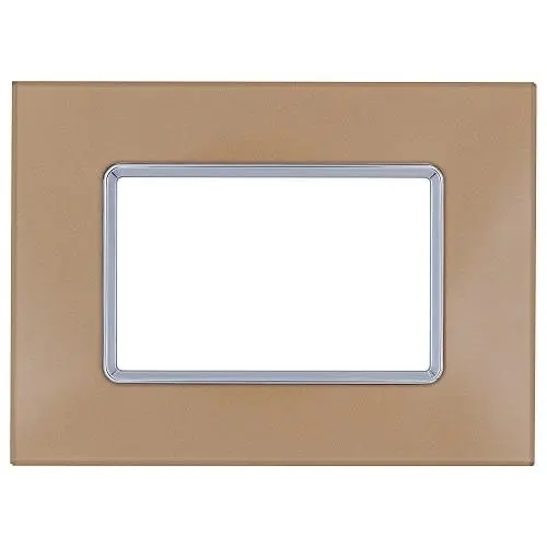 Placca Vetro T3-Joy 3P Oro MAPAM M5003BL-4 Compatibile Bticino Matix