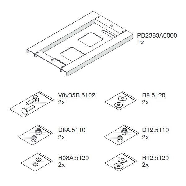 Piastre Di Adattamento Retrofit 1 Robus 400 600 600 Hs NICE CBIPLEBX704