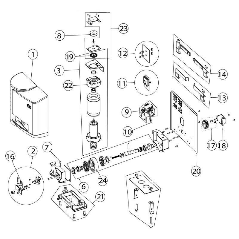 Bobina Freno Motore Per Cross 14 14E 14Ve Cross 18 18E 18Ve 18Ep 18Vep 230V DITEC ENTREMATIC 65933 Ricambio