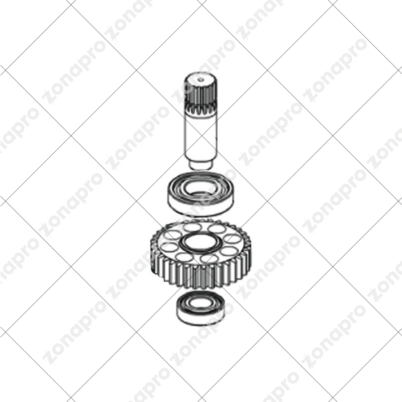 Albero Lento 770 Per Roller Ricambio Originale FAAC GENIUS 719165