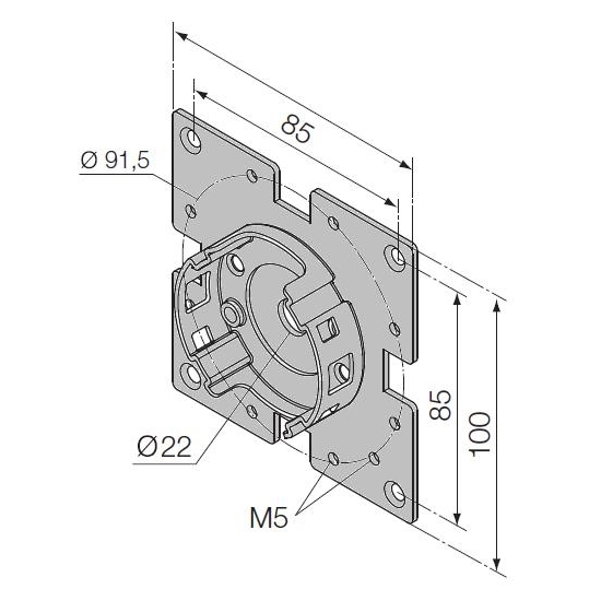 Supporto Compatto Con Flangia 100X100 NICE 535.10012