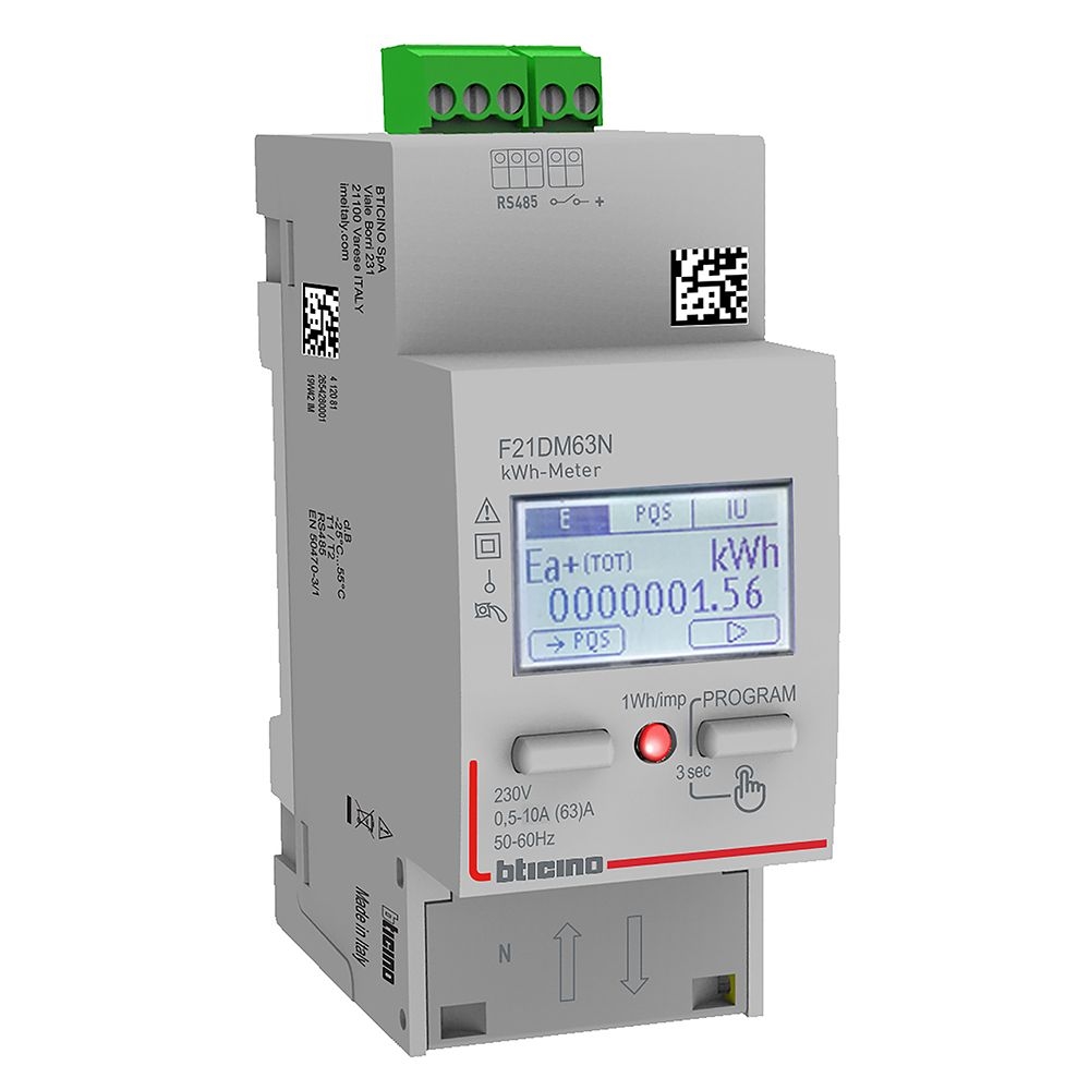 Contatore Monofase Per Collegamento Diretto BTICINO F21DM63N