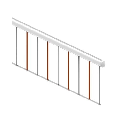 Rastrelliera In Alluminio Verniciato Modulo 2 Mt Per Aste Barriera ROGER TECHNOLOGY BARK/02