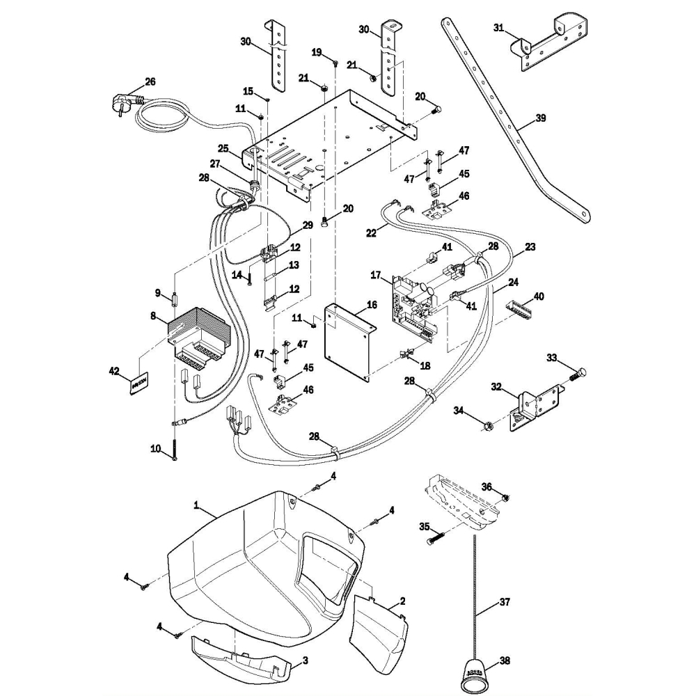 Assieme Portalampada + Cavo Serie G40 ROGER TECHNOLOGY RS213 Ricambio Originale