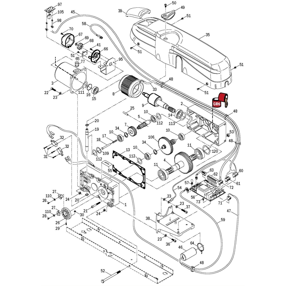 Cablaggio Finecorsa Meccanico Serie R41 ROGER TECHNOLOGY RS206 Ricambio Originale