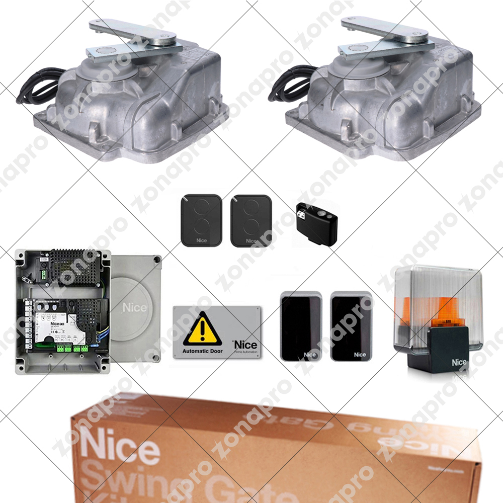 Kit Automazione Motore 24V Interrato NICE MFAB3024BDKCE Per Cancelli a Battente MFAB3024 ME3024