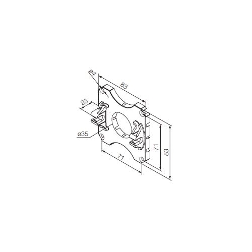 Supporto In Plastica Ad Incastro (Da Accoppiare a 523.10014) NICE 525.10088