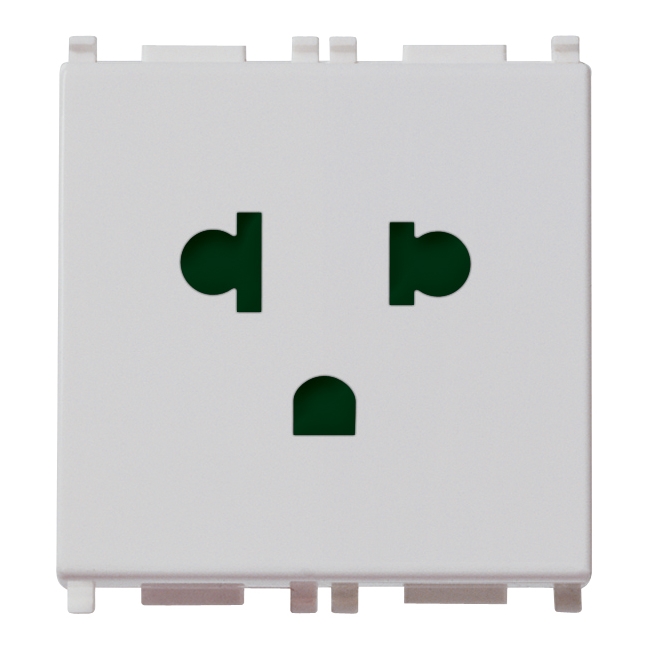 Presa Sicury 2P+T 16A Usa+Eu Silver VIMAR 14248.SL