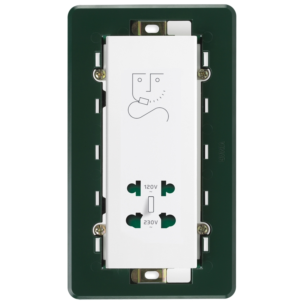 Presa Per Rasoio Verticale 230V Bianco VIMAR 14291