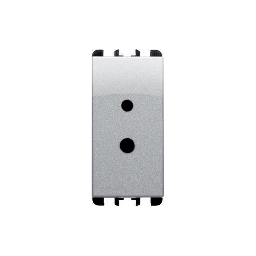Presa Per Circuiti Ausiliari Bt Polarizzata, 1 Modulo, 2P 6A-24V (10A-48V), Nea, Alluminio URMET 10325AL