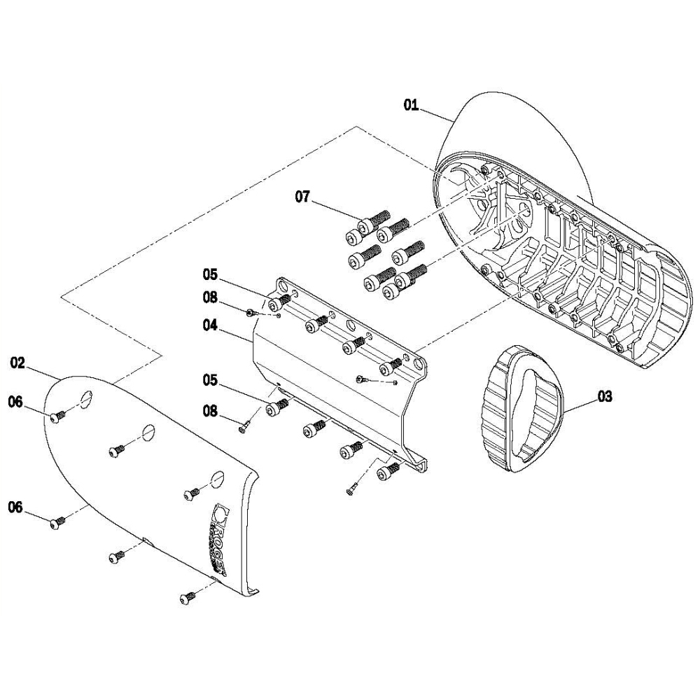Base Supporto Asta Barriera Bi/008 ROGER TECHNOLOGY RS1012 Ricambio Originale