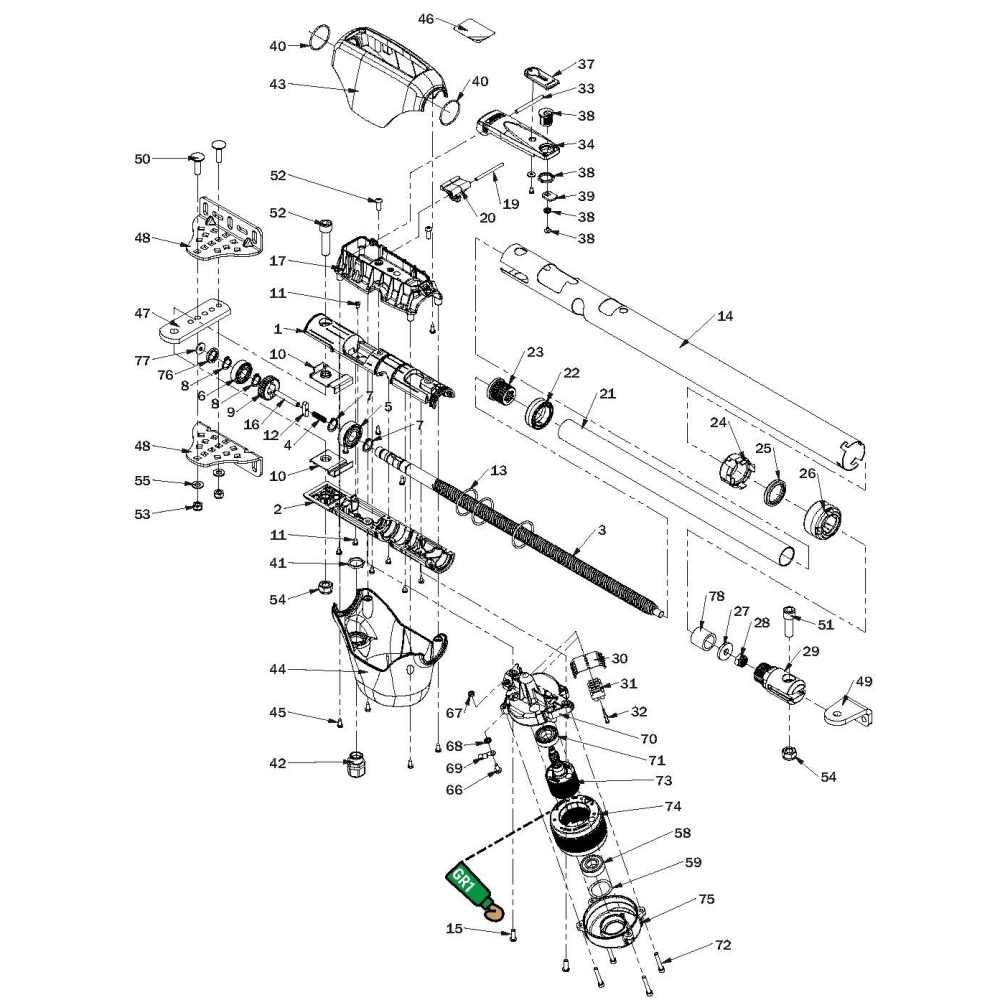 Calotta Motore Superiore Monos 4 ROGER TECHNOLOGY RS1051 Ricambio Originale