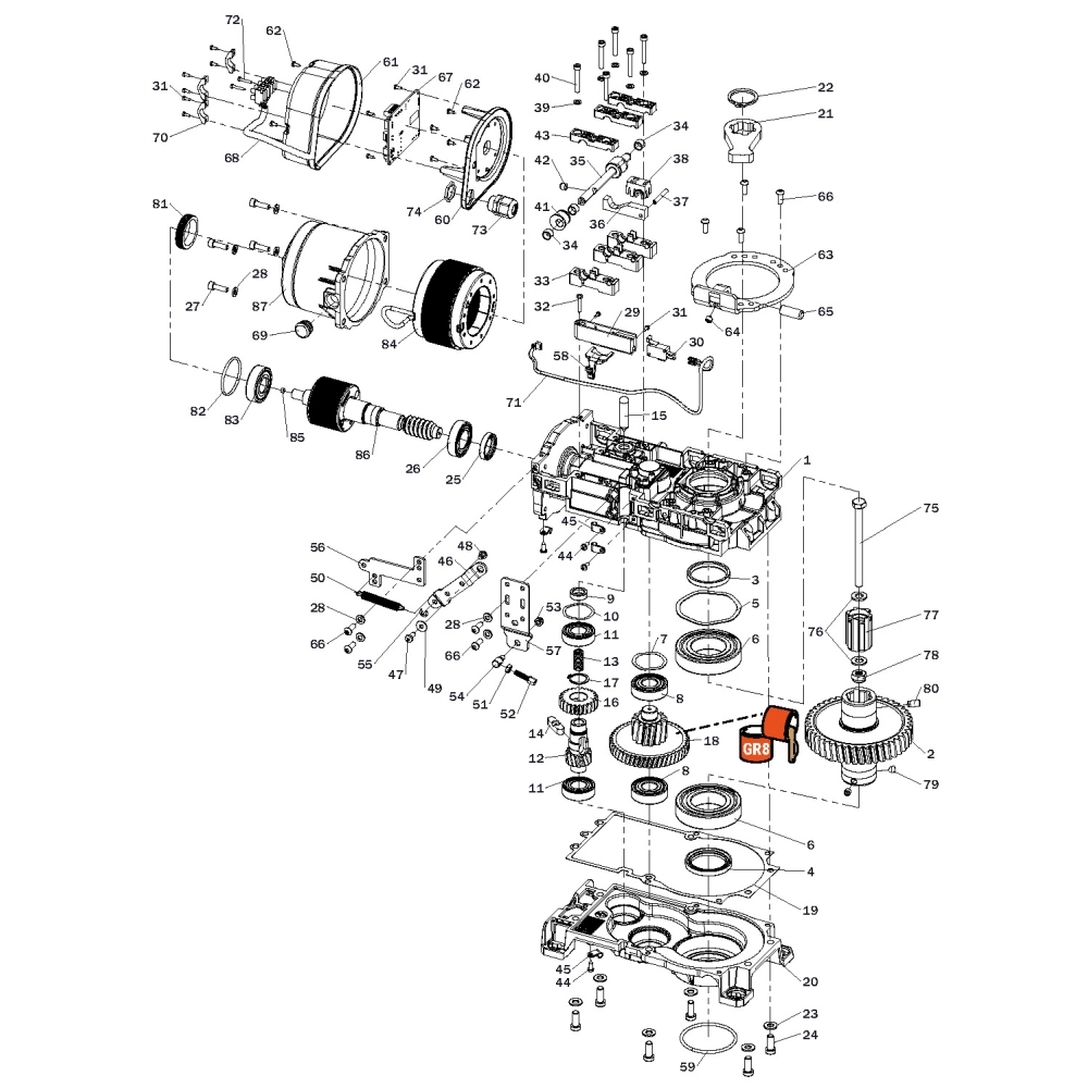 Assieme Motore Brushless Nv200 ROGER TECHNOLOGY RS1254 Ricambio Originale