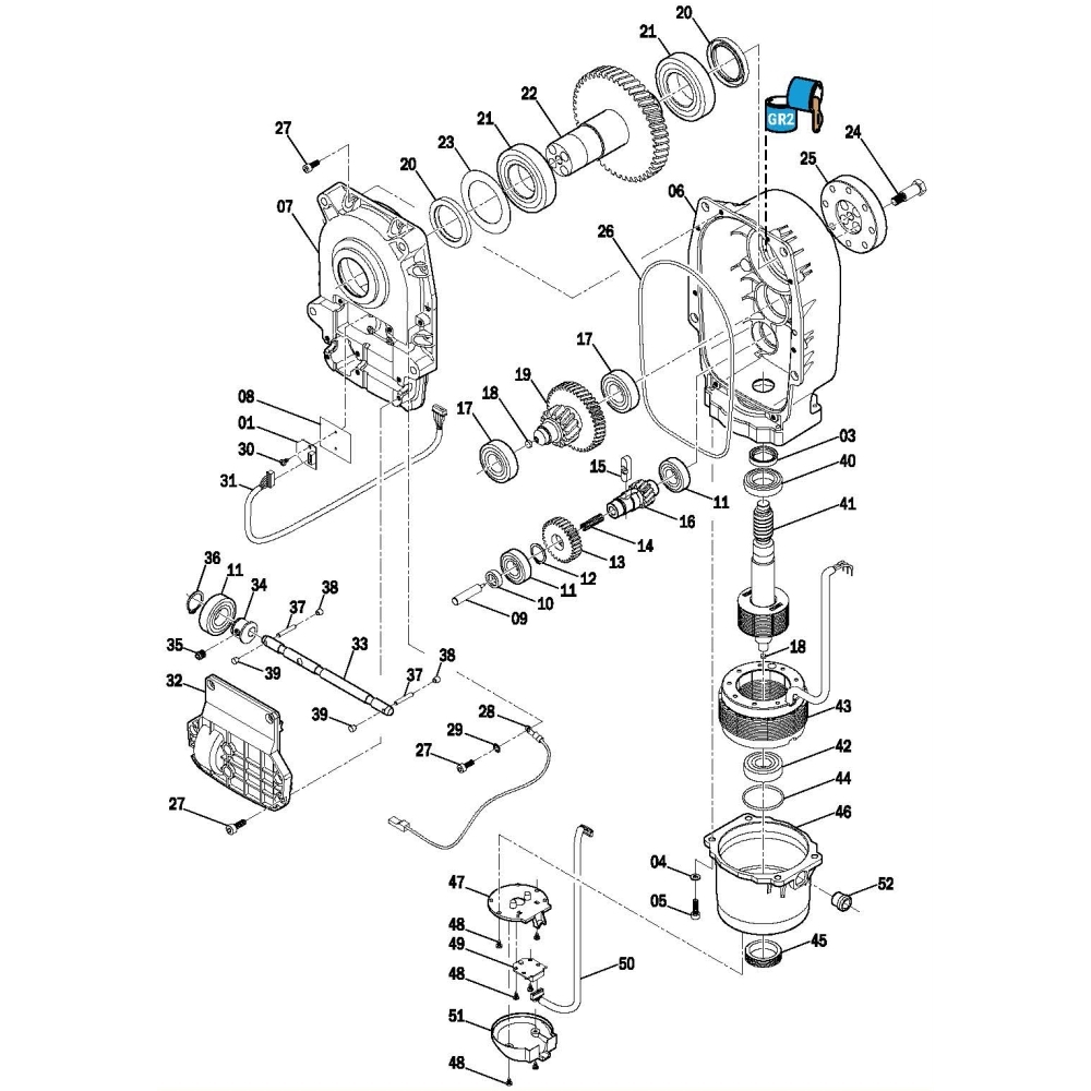 Carter Principale Ridutore Bi/004Hp Bi/006 - Bi/001Pc - Bi/001Pe ROGER TECHNOLOGY RS1339 Ricambio Originale